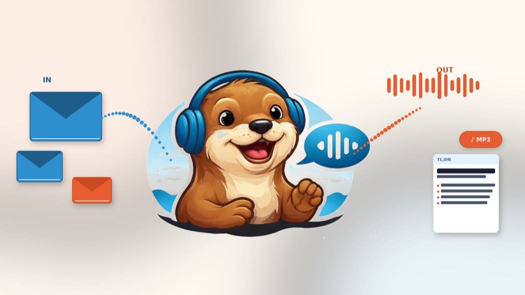 OtterSay in action: email becomes audio or summary